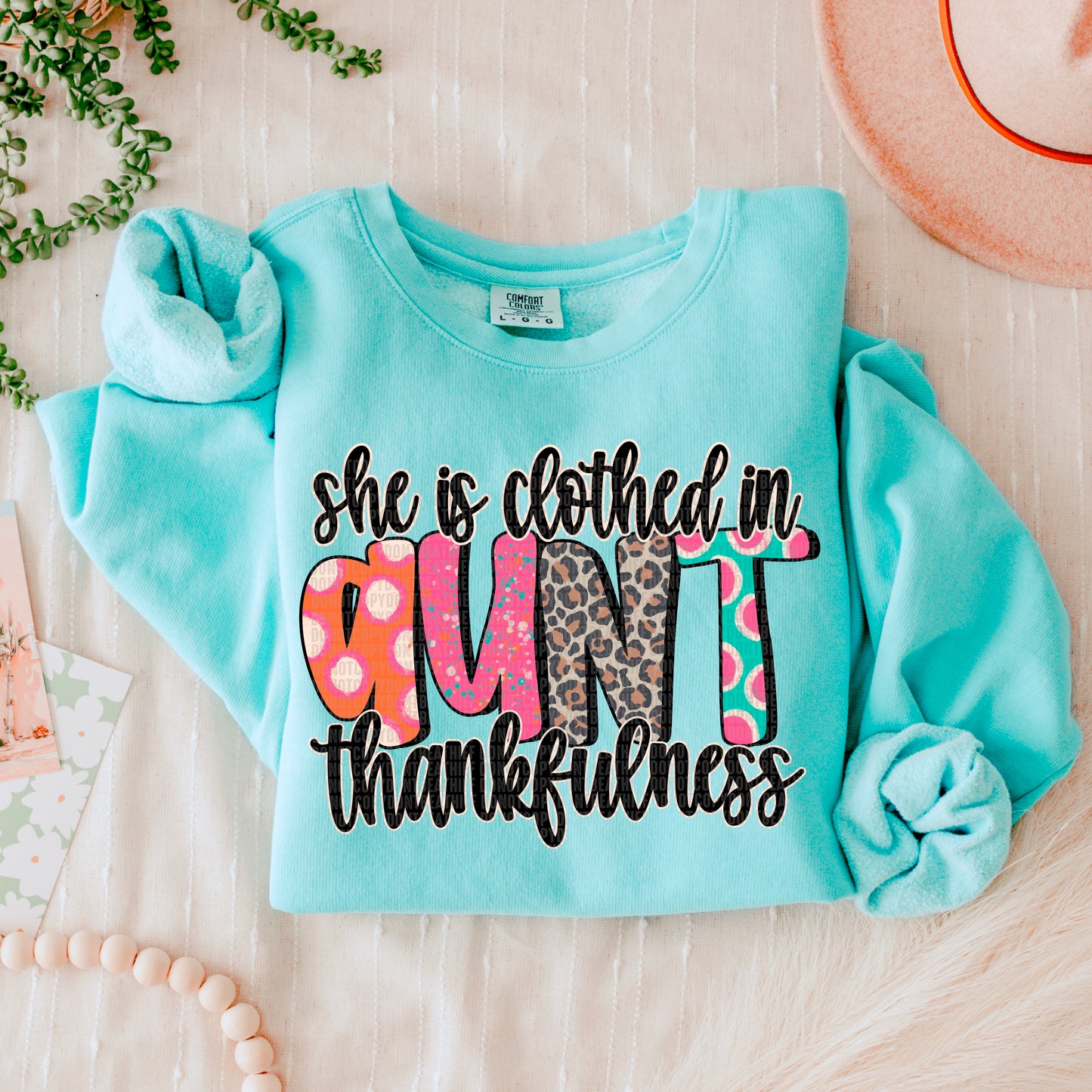 She is Clothed in Thankfulness (ALL LISTED IN THIS LISTING-DROPDOWN)-DTF