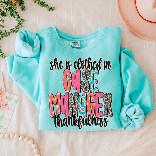 She is Clothed in Thankfulness Case Manager-DTF