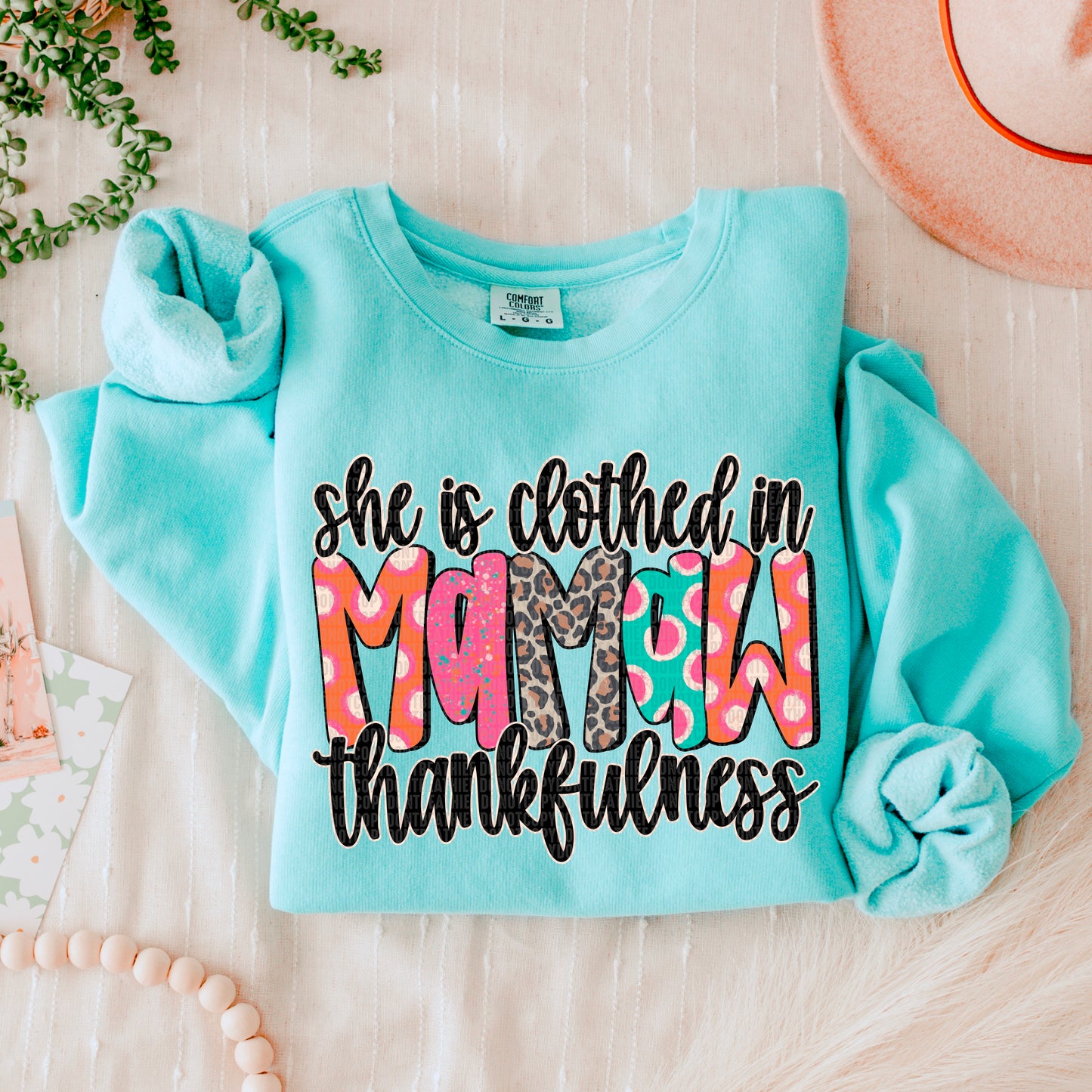 She is Clothed in Thankfulness (ALL LISTED IN THIS LISTING-DROPDOWN)-DTF