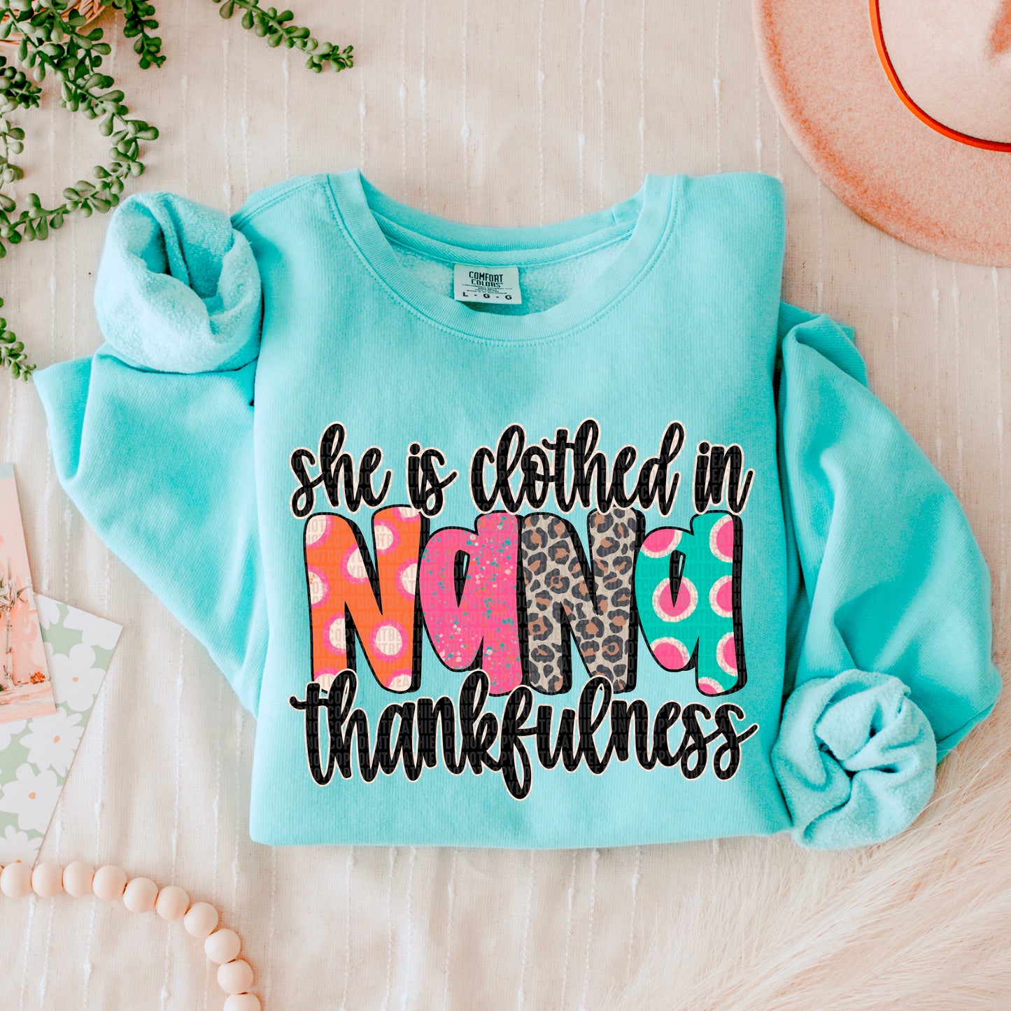 She is Clothed in Thankfulness (ALL LISTED IN THIS LISTING-DROPDOWN)-DTF