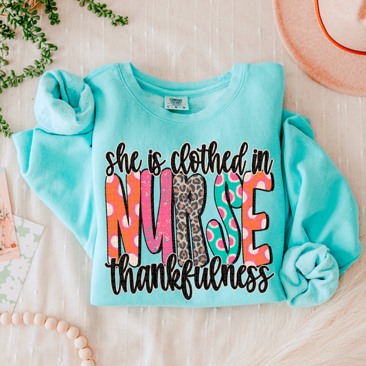 She is Clothed in Thankfulness Nurse-DTF