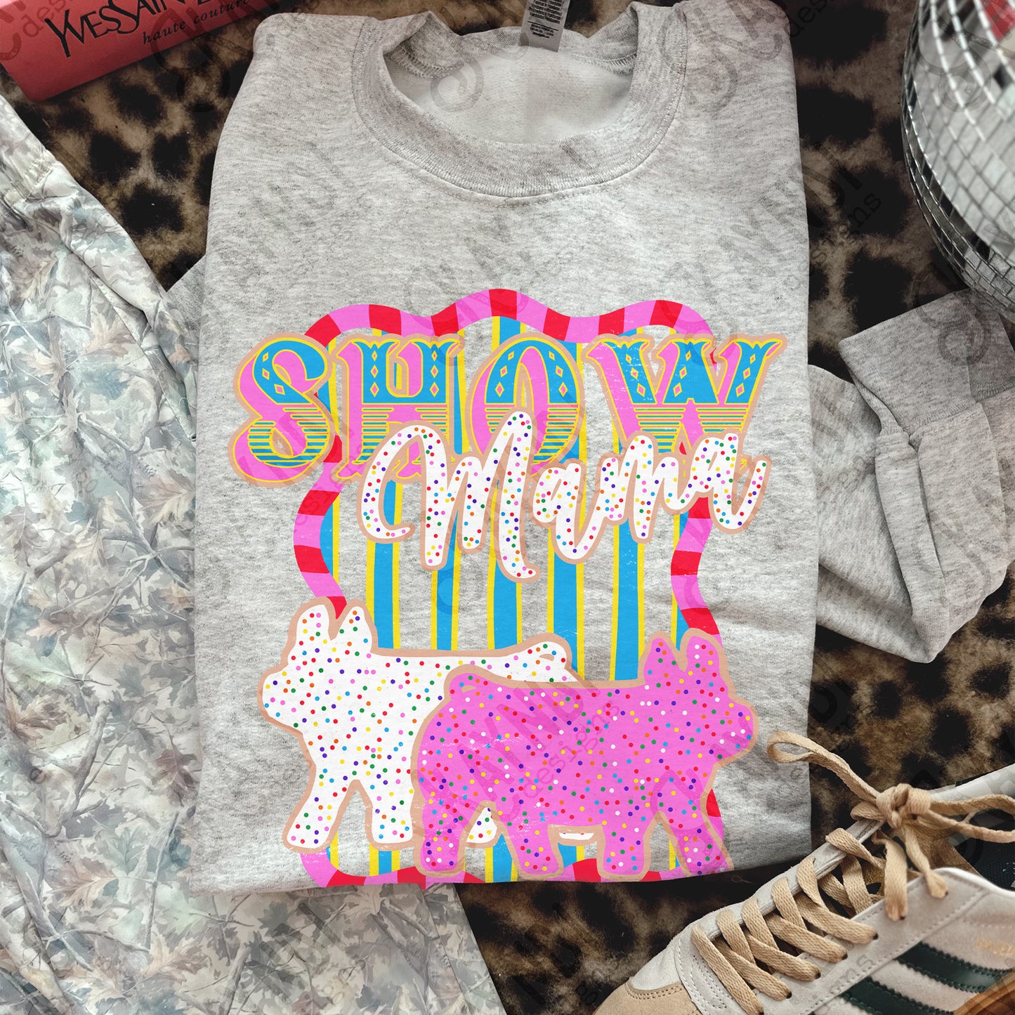 Show Mama Pig dots -DTF&UV