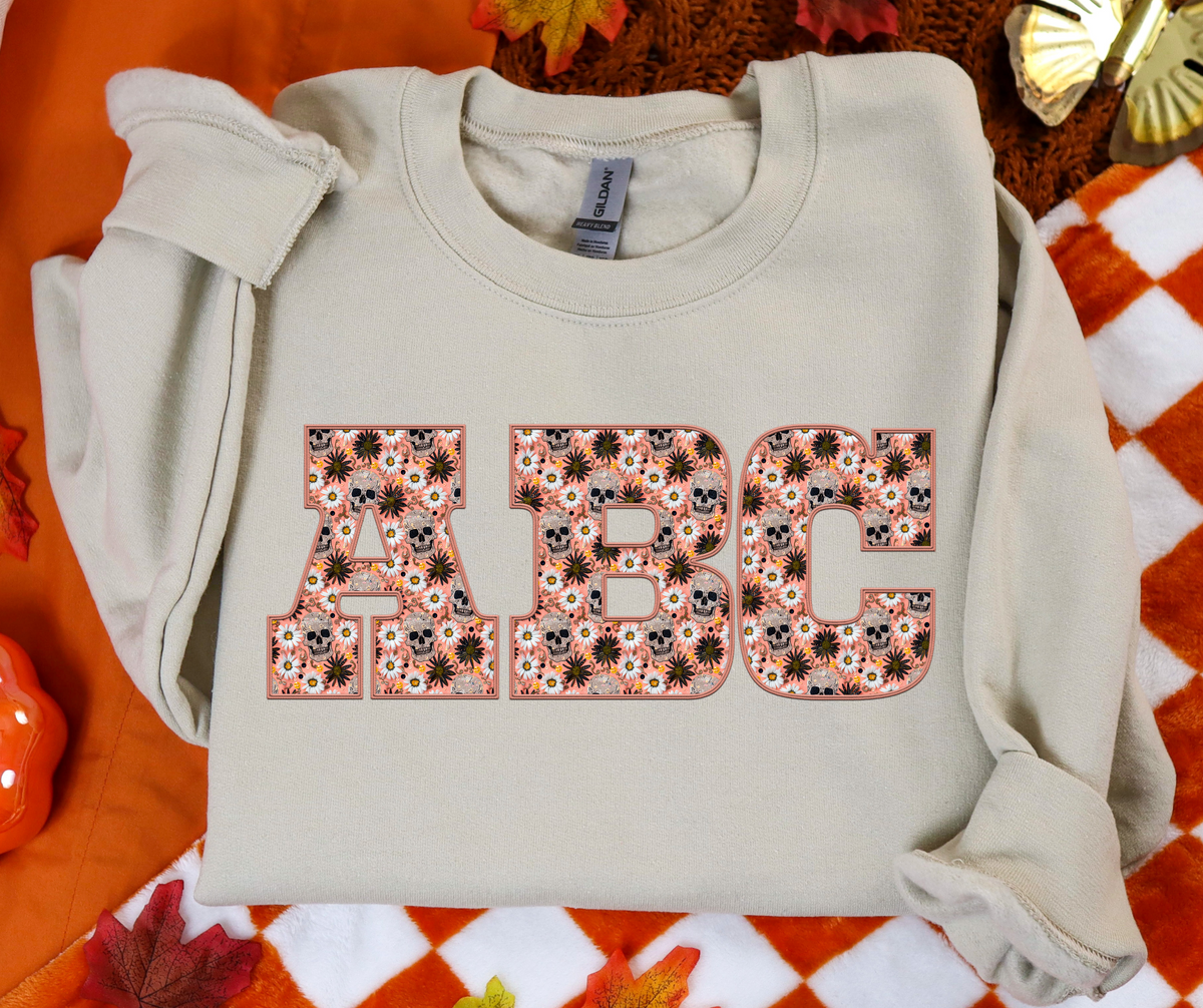 Skulls and Daisies Custom (ANY NAME, ANY MASCOT)-DTF&UV