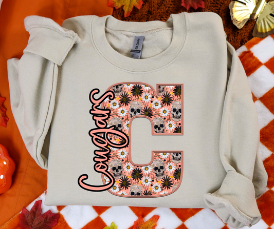 Skulls and Daisies Custom (ANY NAME, ANY MASCOT)-DTF&UV