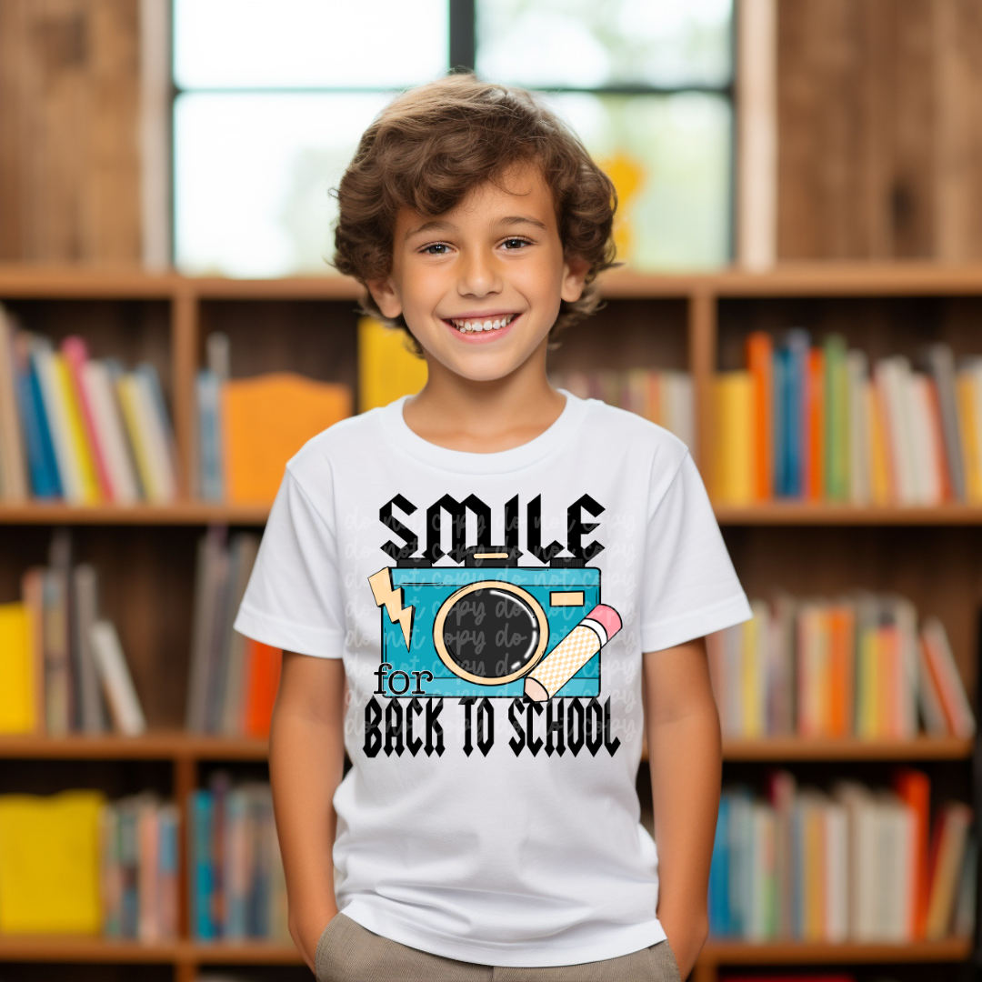 Smile for back to school blue-DTF