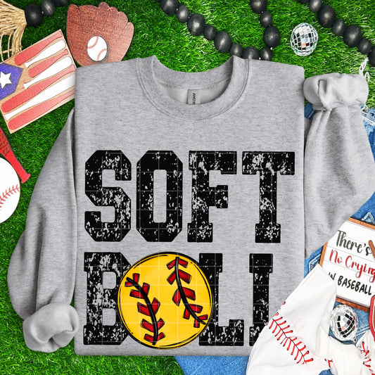 Softball ball as A-DTF&UV