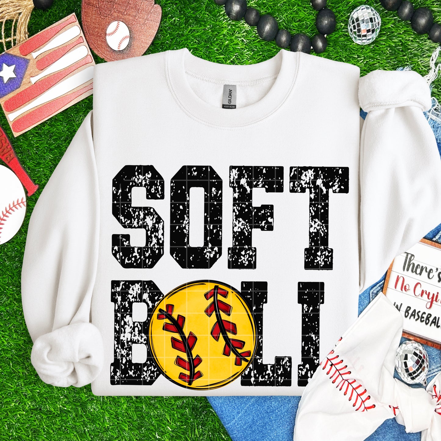 Softball ball as A-DTF&UV