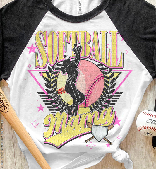 softball mama pink - DTF