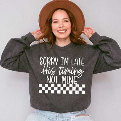 Sorry I'm late His timing White-DTF&UV
