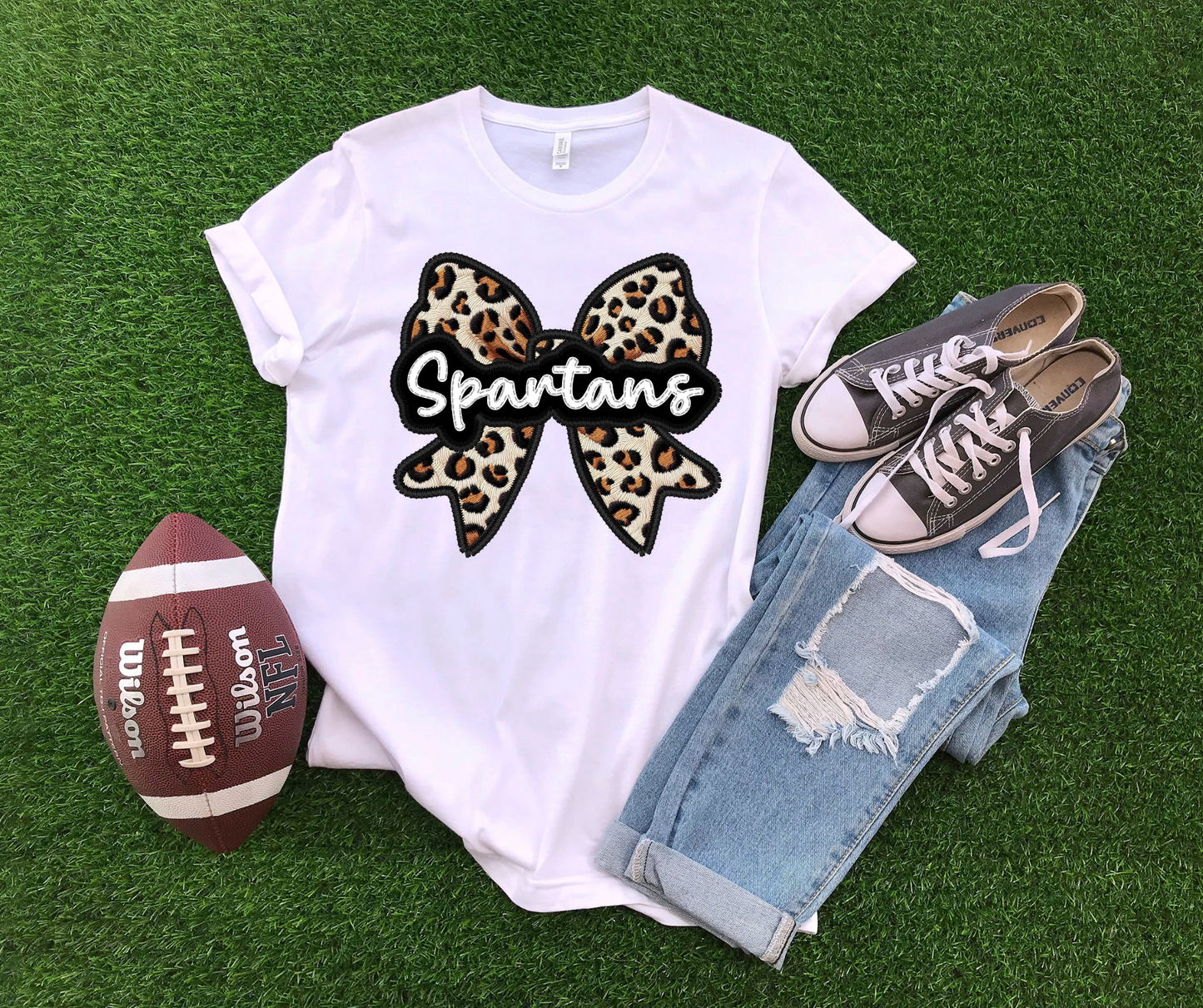 Spartans leopard bow-DTF