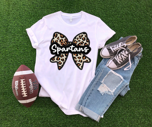 Spartans leopard bow-DTF