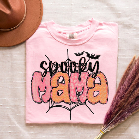 Spooky mama web bats-DTF