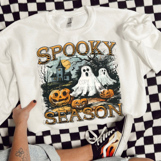 Spooky Season Ghost Haunted House-dtf