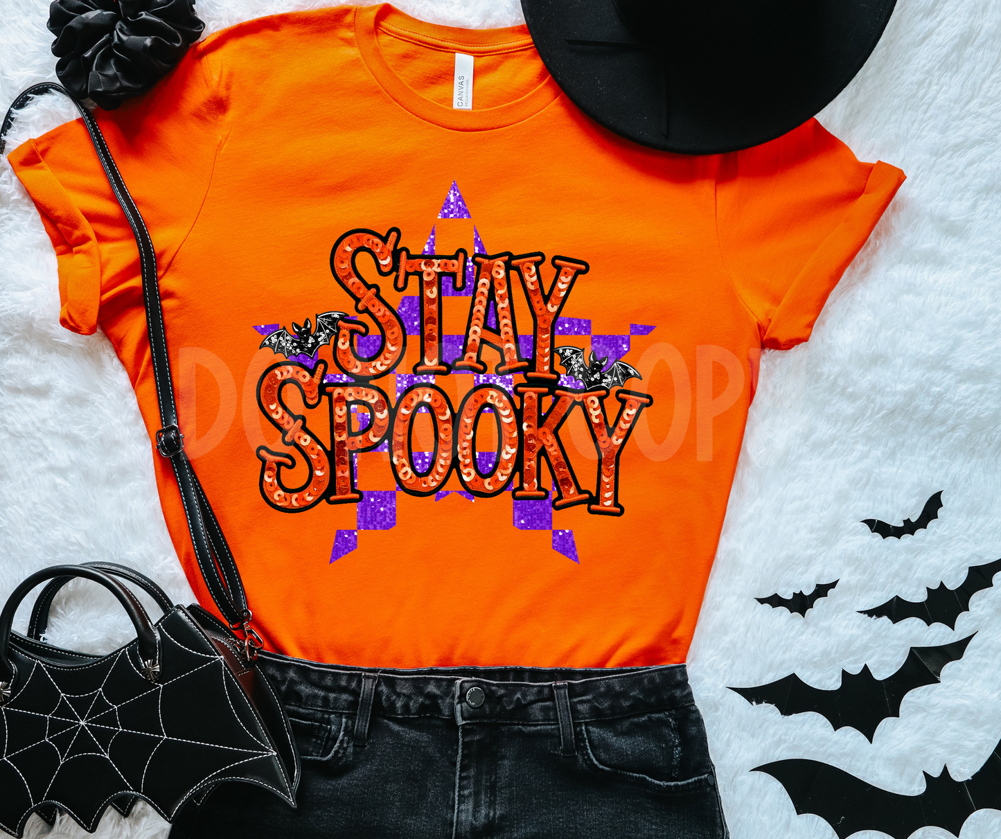 Stay Spooky Star Faux Sequin- DTF