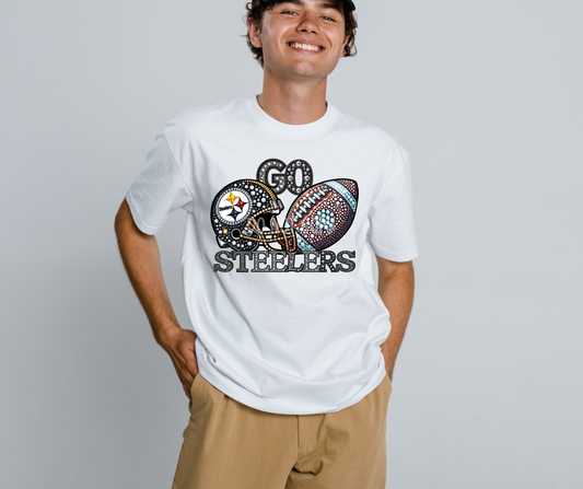 Go Steelers faux sequin-DTF