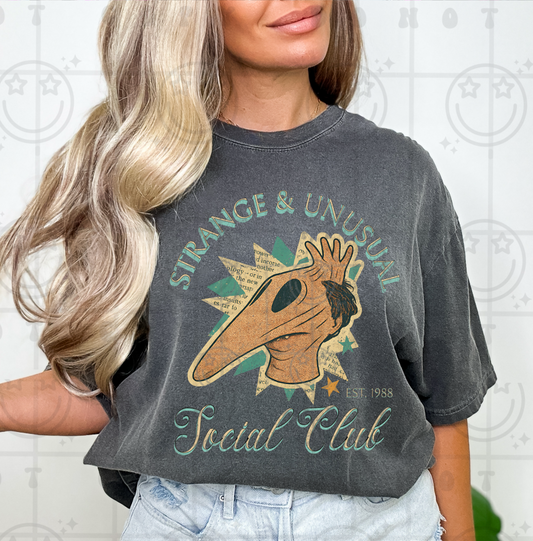 Strange and unusual social club stretch face-DTF&UV