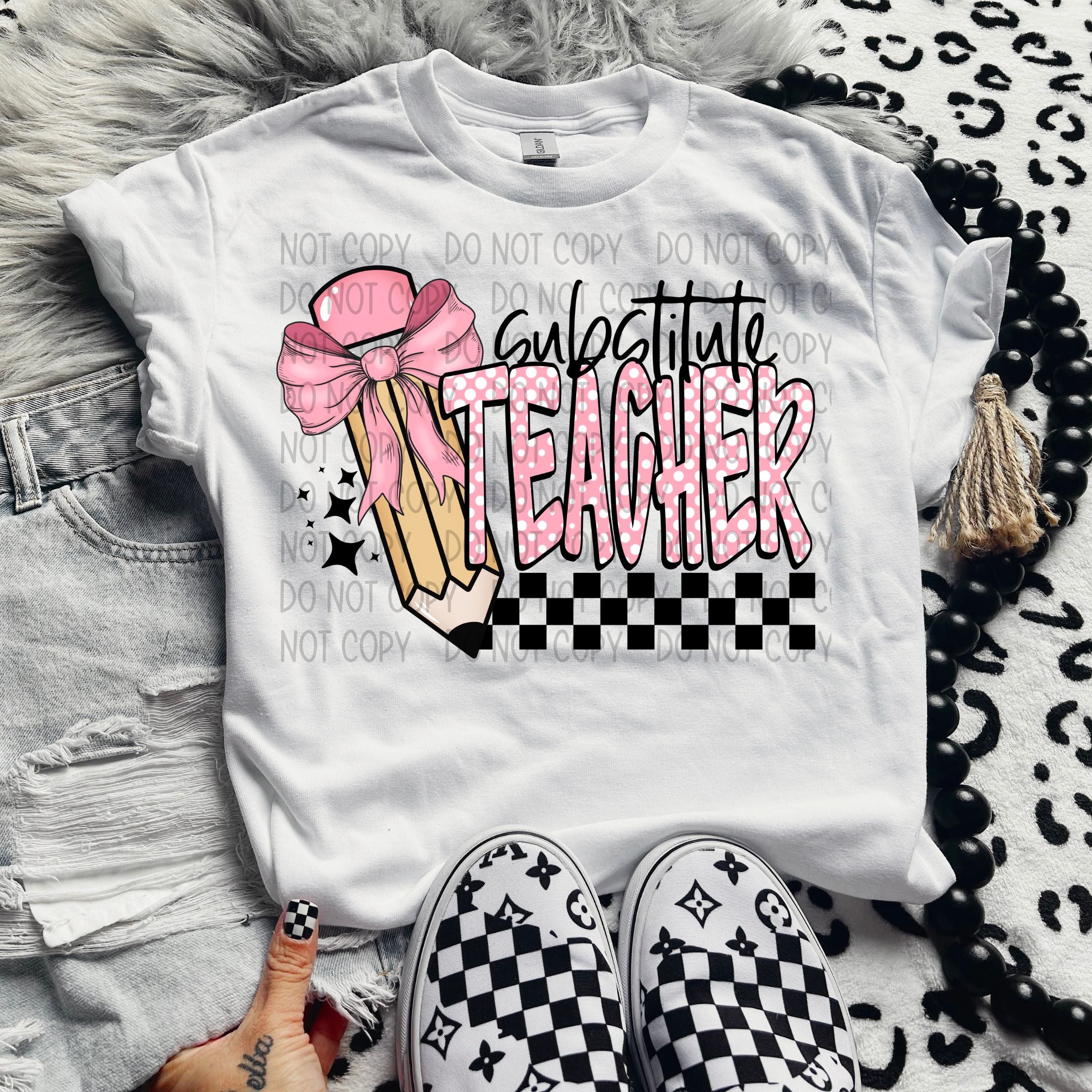 Substitute teacher pencil-DTF – ABIDesignstore