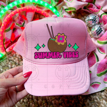 Summer Vibes Faux Emb -DTF