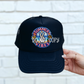 Summer Vibes peace sign faux Hat Patch-DTF