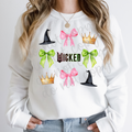 Wicked pink green Bow collage-DTF