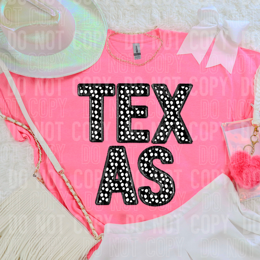 Texas Polka Dot Faux Embroidery - DTF