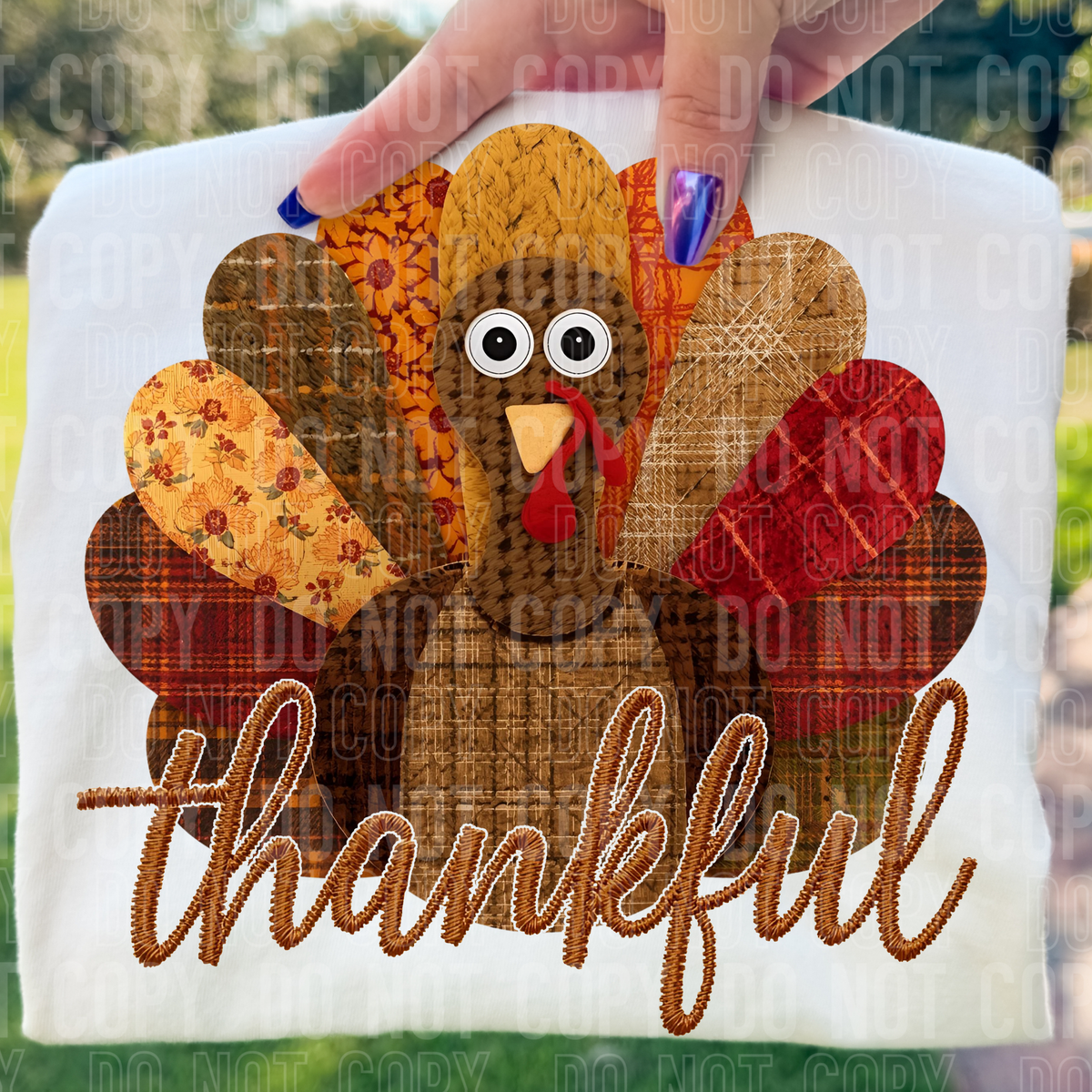 Thankful turkey stitch-DTF&UV