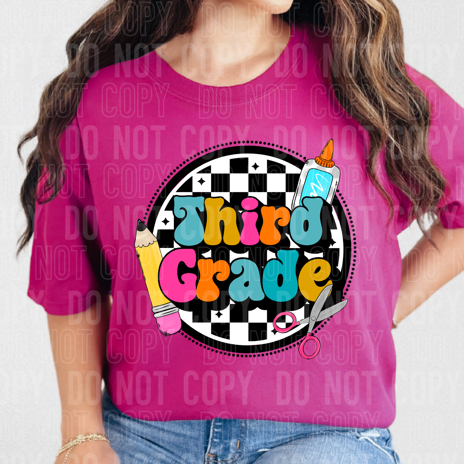 Third Grade Checkered DTF ABIDesignstore third-grade-checkered-dtf-abidesignstore