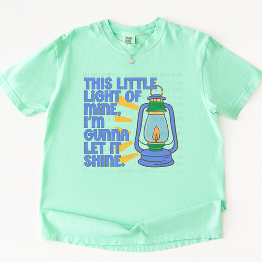 THIS LITTLE LIGHT OF MINE, IM GUNNA LET IT SHINE GREEN -DTF&UV