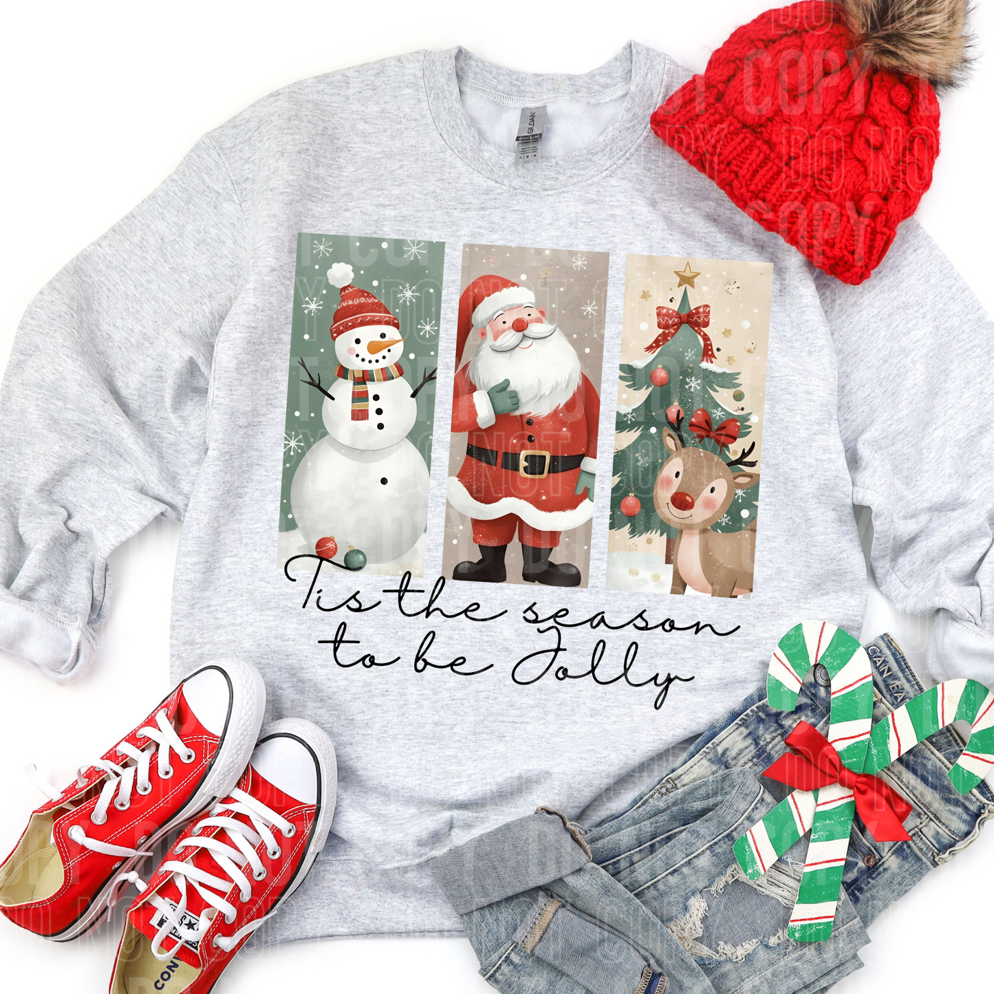 TIS THE SEASON TO BE JOLLY panels -DTF&UV