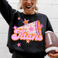 CHEER Pink Orange Stars Mascot (Dropdown)- DTF&UV