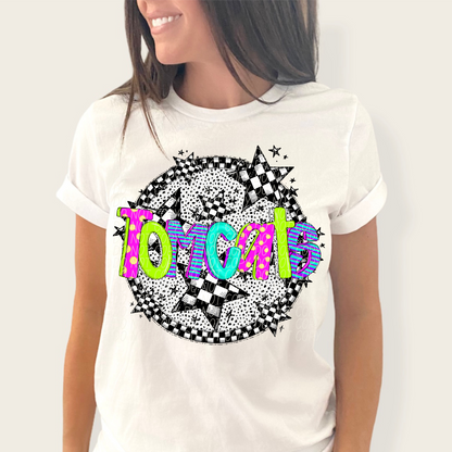 Neon checker Mascots(Dropdown)-DTF