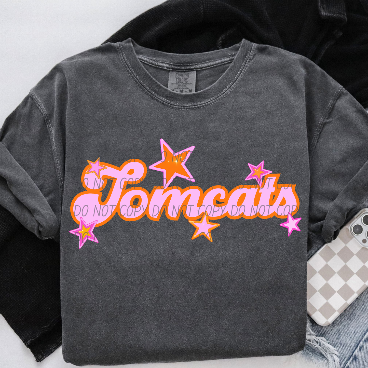 Pink Orange Stars Mascot (Dropdown)- DTF&UV