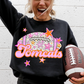 Football Pink Orange Stars Mascot (Dropdown)- DTF&UV