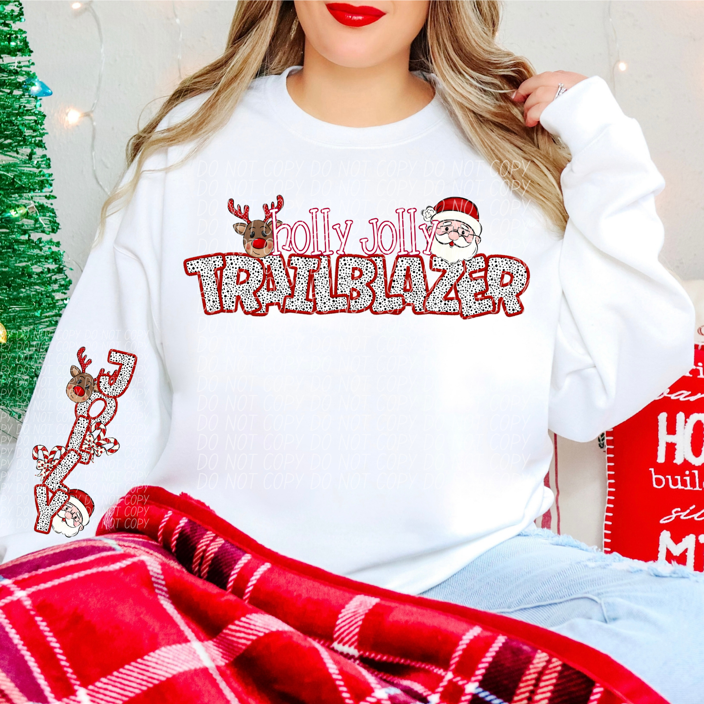 Holly Jolly Mascot Comes with Sleeve (DROPDOWN)-DTF&UV