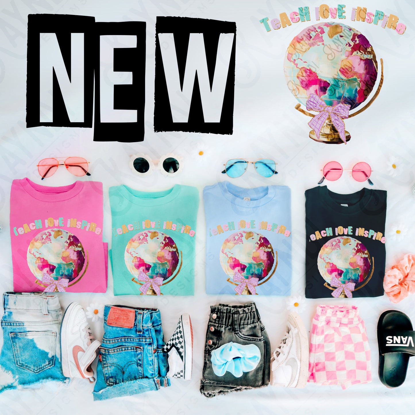 Teach love inspire globe-DTF&UV