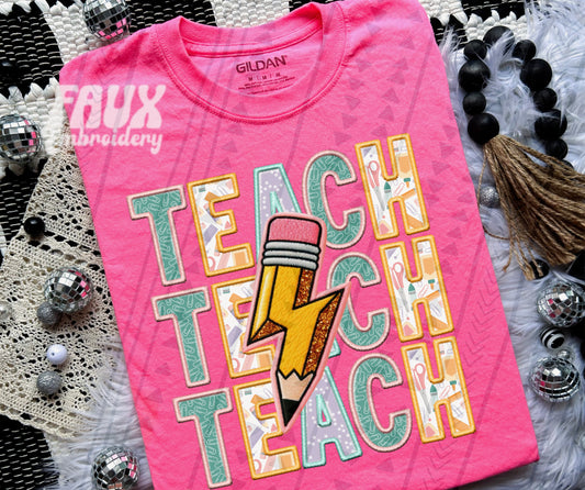 Teach (pink)-DTF