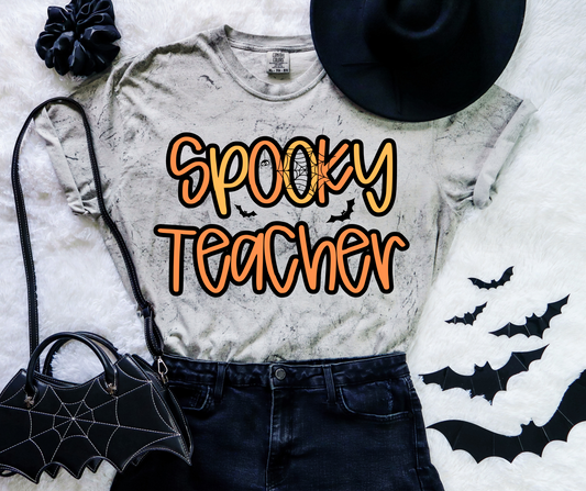 Spooky web in O Teacher-DTF