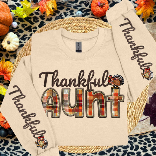 Thankful Names (COMES WITH ONE SLEEVE- ALL Names IN THE LISTING-DROPDOWN)-DTF