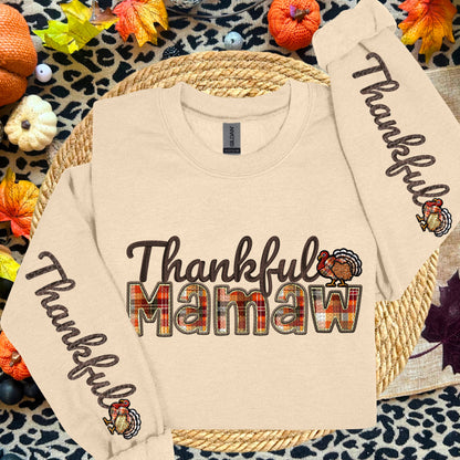 Thankful Names (COMES WITH ONE SLEEVE- ALL Names IN THE LISTING-DROPDOWN)-DTF