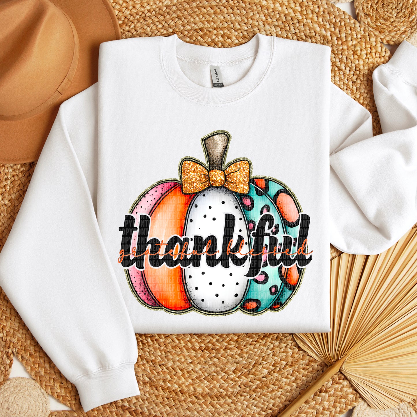 Thankful grateful blessed pumpkin-DTF&UV