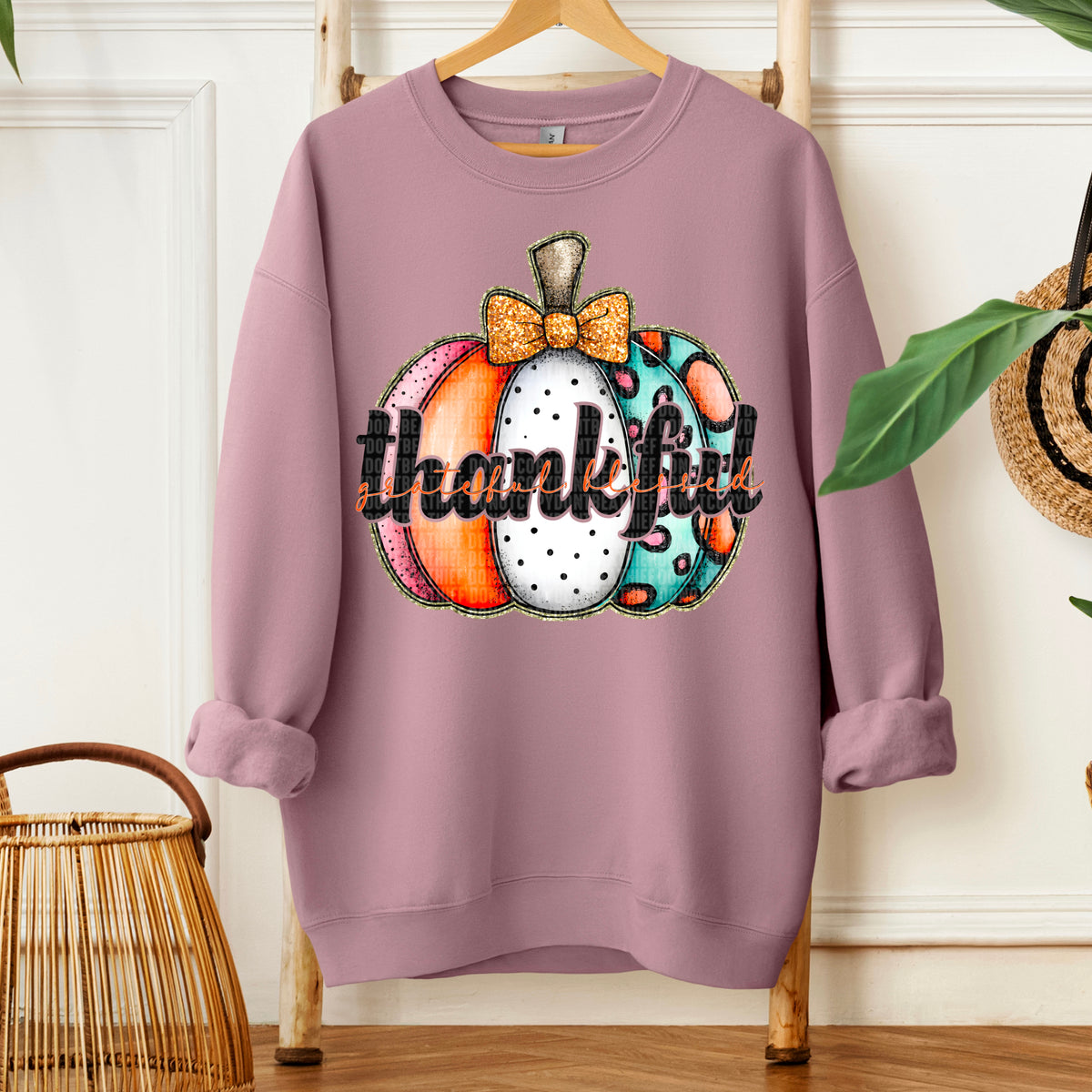 Thankful grateful blessed pumpkin-DTF&UV