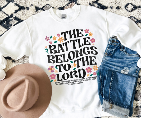 The Battle Belongs to the Lord(black)-DTF