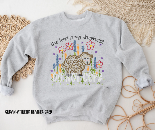 The Lord is My Shepherd faux embroidery-DTF