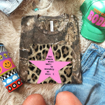 The Stars were made to worship Leopard Pink -DTF&UV