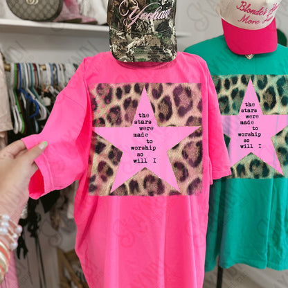 The Stars were made to worship Leopard Pink -DTF&UV