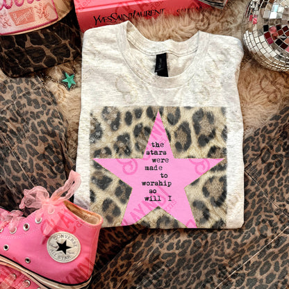 The Stars were made to worship Leopard Pink -DTF&UV