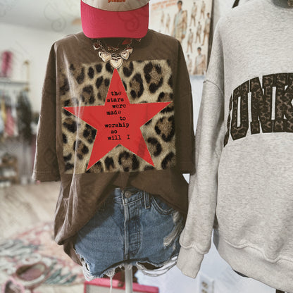 The Stars were made to worship Leopard Red -DTF&UV