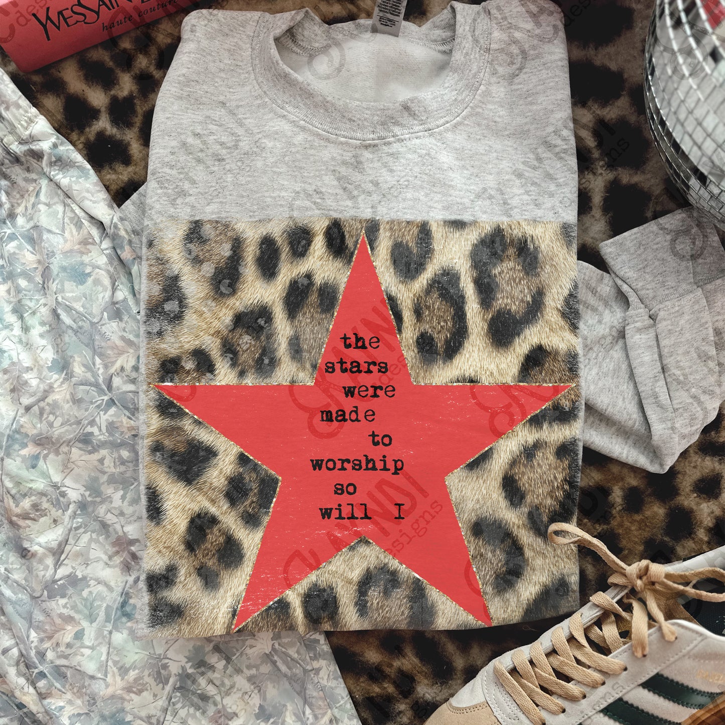 The Stars were made to worship Leopard Red -DTF&UV