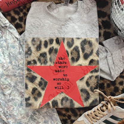 The Stars were made to worship Leopard Red -DTF&UV