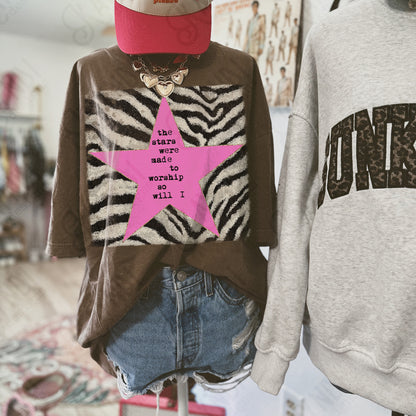 The Stars were made to worship Zebra Pink -DTF&UV